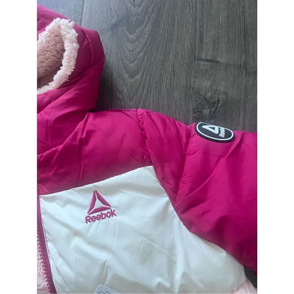 Reebok Girls Reversible Colorblock Puffer Jacket, New size 14-16
